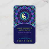 Yin Yang Energy Healing Paarse Blauw Helder Groen Visitekaartje (Achterkant)