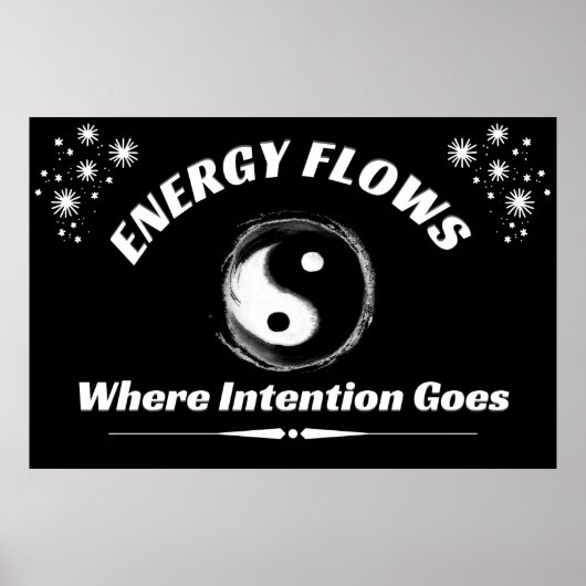 "Yin Yang Energy" Positief Poster voor wandkunst (Voorkant)