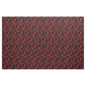 Yin Yang Fabric - zwart, rood Stof (Yard (91,4 cm))
