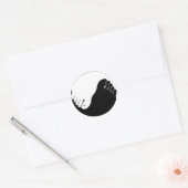 Yin Yang Feet Ronde Sticker (Envelop)
