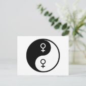 Yin Yang Feminisme Briefkaart (Staand voorkant)