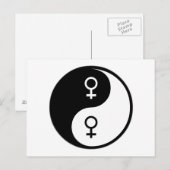 Yin Yang Feminisme Briefkaart (Voorkant / Achterkant)