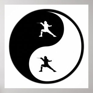 Yin Yang Fencing Poster