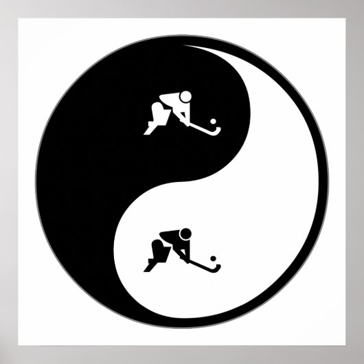 Yin Yang Field Hockey Poster (Voorkant)