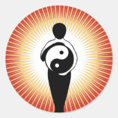Yin Yang Figuur sticker (Voorkant)