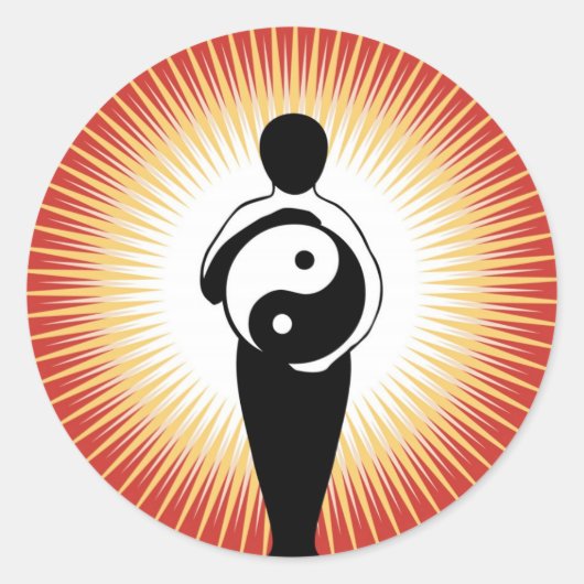 Yin Yang Figuur sticker (Voorkant)