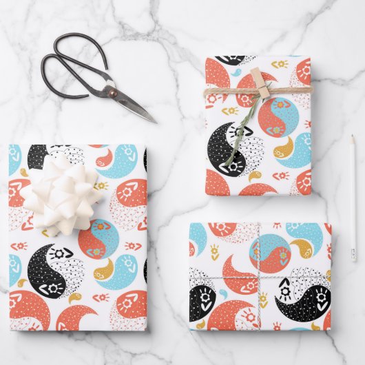 Yin Yang Fisch Inpakpapier Vel (Voorkant)