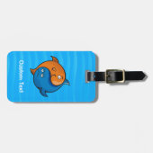 Yin Yang Fish Cartoon Bagagelabel (Voorkant horizontaal)