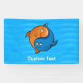 Yin Yang Fish Cartoon Banner (Horizontaal)