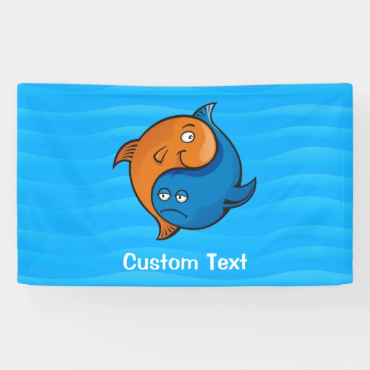 Yin Yang Fish Cartoon Banner (Horizontaal)