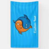 Yin Yang Fish Cartoon Banner (Verticaal)