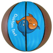 Yin Yang Fish Cartoon Basketbal (Verticaal)