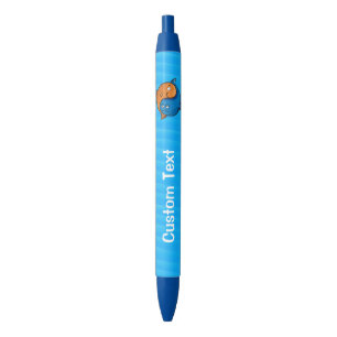 Yin Yang Fish Cartoon Blauwe Inkt Pen