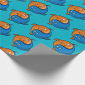 Yin Yang Fish Cartoon Cadeaupapier (Hoek)