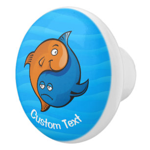 Yin Yang Fish Cartoon Ceramic Knob Keramische Knop
