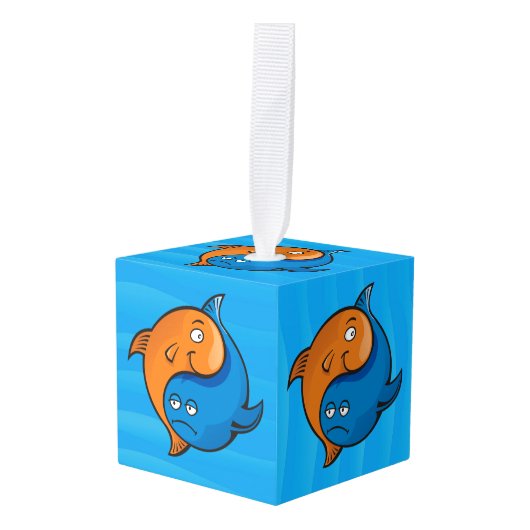 Yin Yang Fish Cartoon Decoratie (Voorkant hoekig)