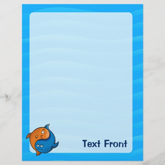 Yin Yang Fish Cartoon Flyer (Voorkant)