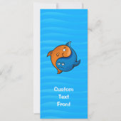 Yin Yang Fish Cartoon Kaart (Voorkant)
