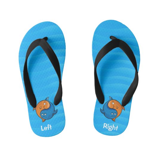 Yin Yang Fish Cartoon Kind Teenslippers (Voetbed)