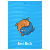 Yin Yang Fish Cartoon Klembord (Achterkant)