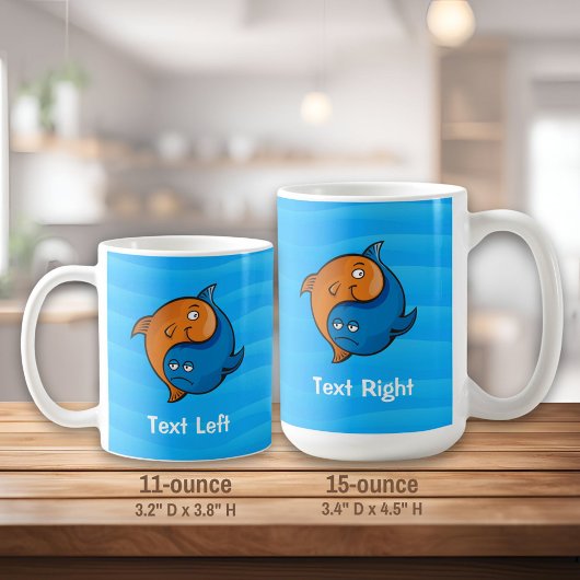 Yin Yang Fish Cartoon Koffiemok