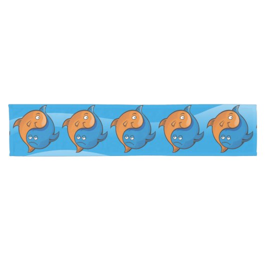 Yin Yang Fish Cartoon Korte Tafelloper (Horizontaal)