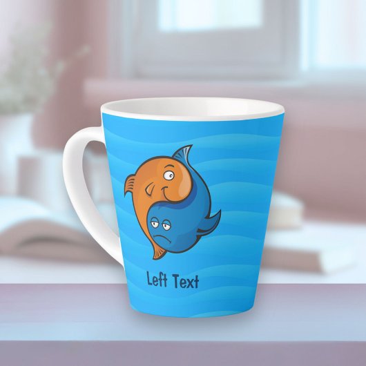 Yin Yang Fish Cartoon Latte Mok