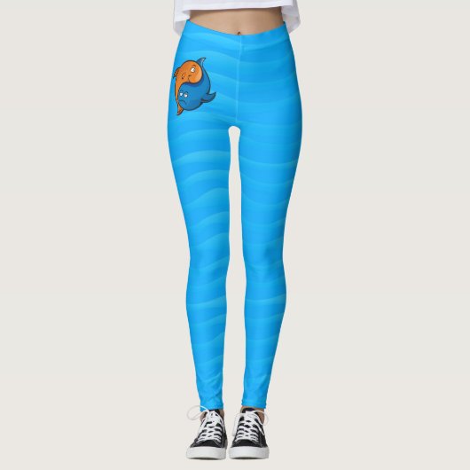 Yin Yang Fish Cartoon Leggings (Voorkant)
