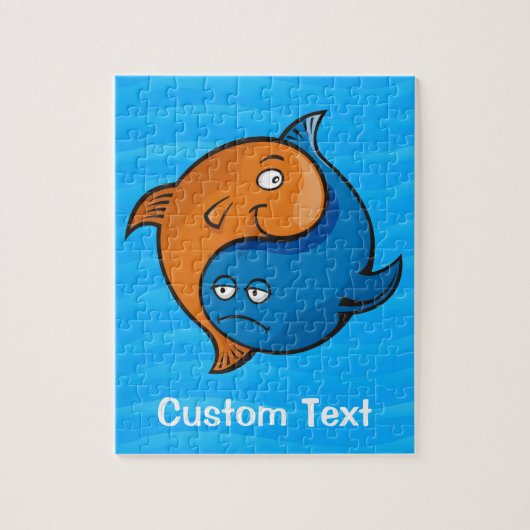 Yin Yang Fish Cartoon Legpuzzel (Verticaal)