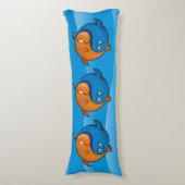 Yin Yang Fish Cartoon Lichaamskussen (Voorkant Verticaal)