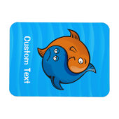Yin Yang Fish Cartoon Magneet (Horizontaal)