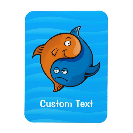Yin Yang Fish Cartoon Magneet (Verticaal)