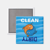 Yin Yang Fish Cartoon Magneet (Voorkant / Achterkant)