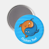 Yin Yang Fish Cartoon Magnet (Voorkant / Achterkant)