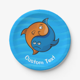 Yin Yang Fish Cartoon Papieren Bordje
