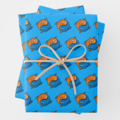 Yin Yang Fish Cartoon Pattern Inpakpapier Vel (In situ)