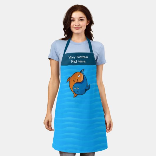 Yin Yang Fish Cartoon Schort (Gedragen)