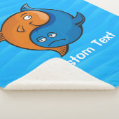 Yin Yang Fish Cartoon Sherpa Deken (3/4)