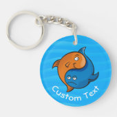 Yin Yang Fish Cartoon Sleutelhanger (Voorkant)