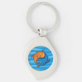 Yin Yang Fish Cartoon Sleutelhanger (Voorkant)