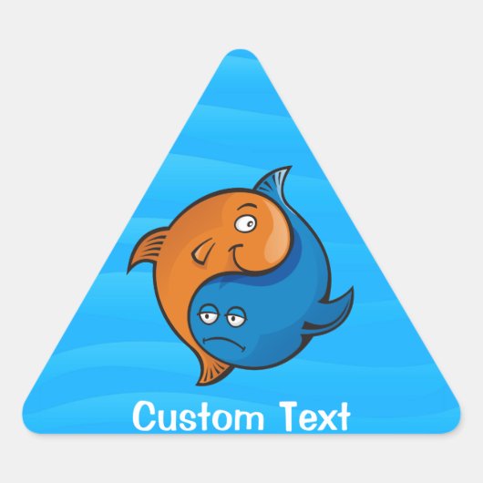 Yin Yang Fish Cartoon Sticker (Voorkant)