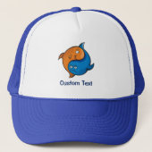 Yin Yang Fish Cartoon Trucker Pet (Voorkant)