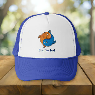 Yin Yang Fish Cartoon Trucker Pet