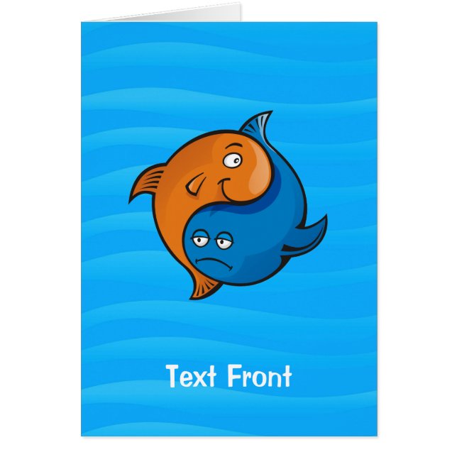 Yin Yang Fish Cartoon verticaal (Voorkant)