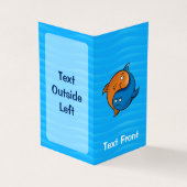 Yin Yang Fish Cartoon verticaal Visitekaartje (Buitenkant)