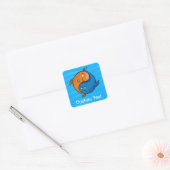 Yin Yang Fish Cartoon Vierkante Sticker (Envelop)
