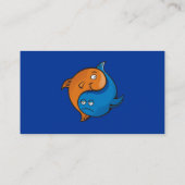 Yin Yang Fish Cartoon Visitekaartje (Achterkant)