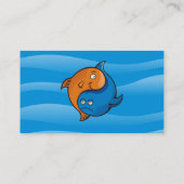 Yin Yang Fish Cartoon Visitekaartje (Achterkant)