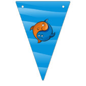 Yin Yang Fish Cartoon Vlaggetjes (Derde vlag)