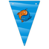 Yin Yang Fish Cartoon Vlaggetjes (Tweede vlag)